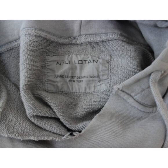 Nili Lotan Janie Cloud Gray Blue Distressed Hoodie Size XS - Picture 4 of 6
